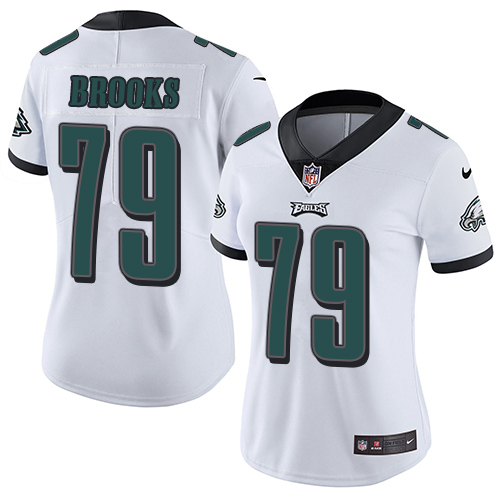 Nike Eagles #79 Brandon Brooks White Women's Stitched NFL Vapor Untouchable Limited Jersey - Click Image to Close